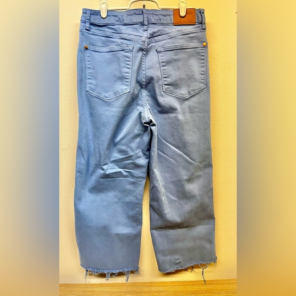 Judy Blue High Waist Crop Wide Leg Women's Blue Jeans Size 11/30 Style#JB88843 C - Picture 9 of 9